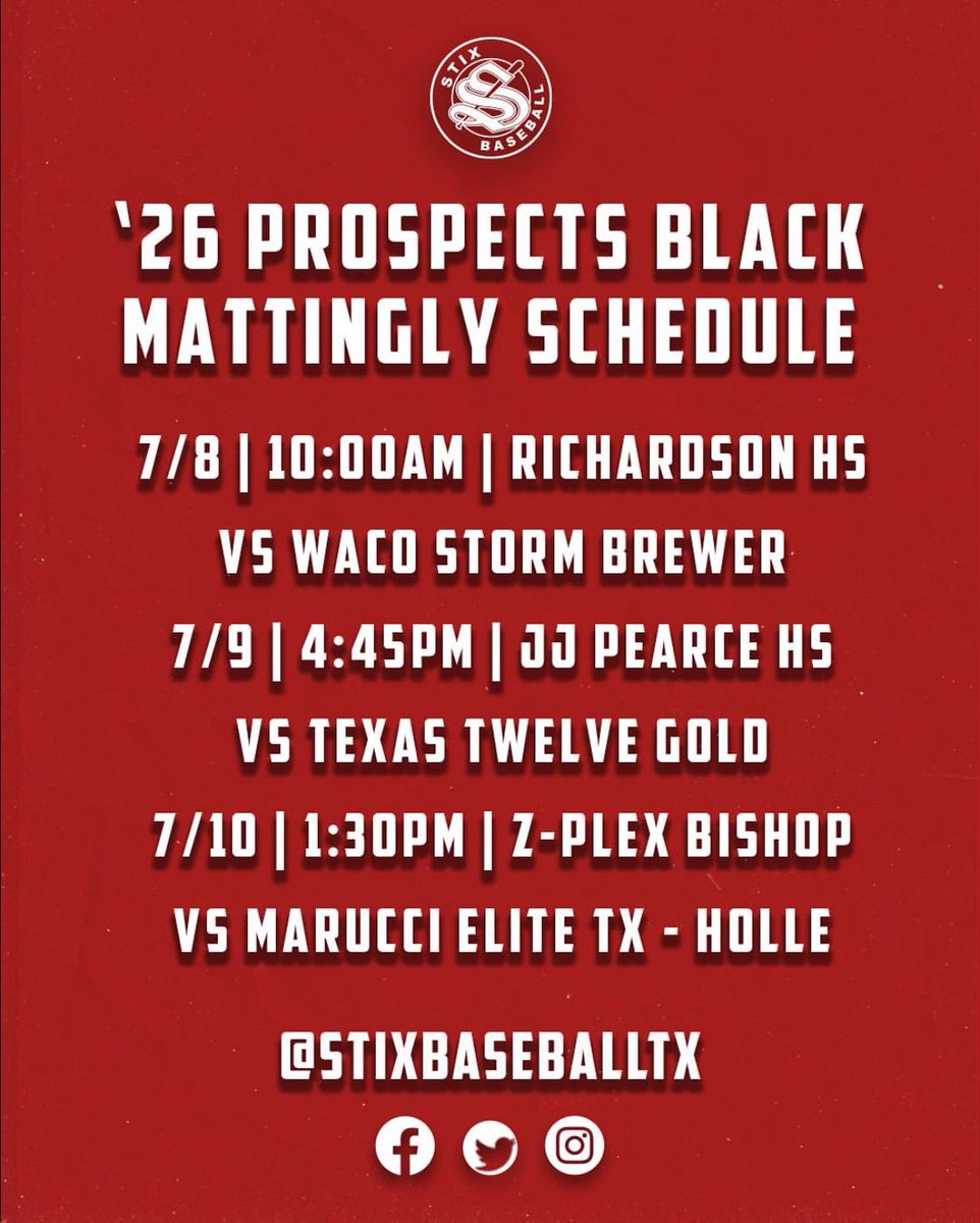 Pool play schedule for this week’s Don Mattingly.