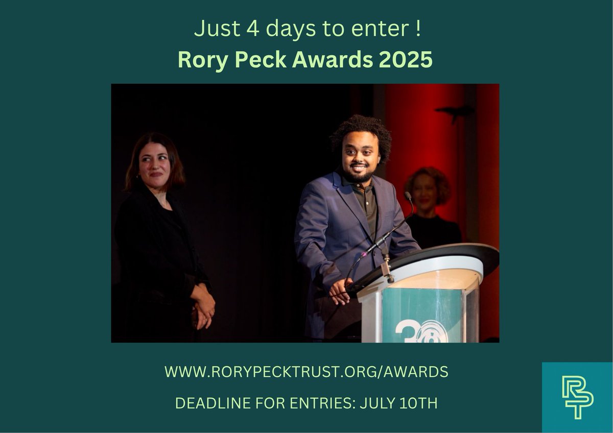 rorypecktrust's tweet image. 📢Just 4️⃣ days to go!
Make sure your work is entered for the most important Awards for #freelance journalists and filmmakers.
Showcase your work to an influential int. media audience. Share your story on stage + win a trophy + cash prize. rorypecktrust.org/awards…
