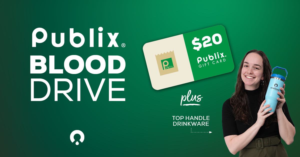 [𝐉𝐮𝐥𝐲 𝟏-𝟑𝟏] Donate blood on the Big Red Bus at select <a href="/Publix/">Publix</a> stores! 💚 

As a thank you for saving lives, all donors will receive a 💳 𝐅𝐫𝐞𝐞 $𝟐𝟎 𝐏𝐮𝐛𝐥𝐢𝐱 𝐆𝐢𝐟𝐭 𝐂𝐚𝐫𝐝 and Top Handle Drinkware!

🛒 Click for more information: givelife.io/oi39
