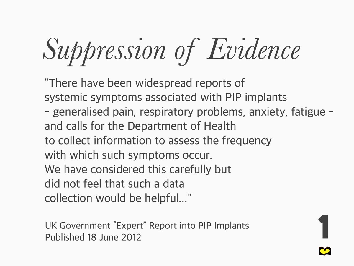 PIP Action Campaign (@pipactiona) on Twitter photo 1. Suppression of evidence
Fraudulent #PIPimplants <a href="/wesstreeting/">Wes Streeting</a> <a href="/DHSCgovuk/">Department of Health and Social Care</a> <a href="/MHRAgovuk/">MHRAgovuk</a> <a href="/PutneyFleur/">Fleur Anderson MP</a> <a href="/CommonsWEC/">Women & Equalities Committee</a> #medicaldevices #patientsafety #avoidabledeathandinjury <a href="/RebeccaHarrisMP/">Rebecca Harris MP🦖</a> <a href="/DanCardenMP/">Dan Carden</a> <a href="/DanAldridgeWSM/">Dan Aldridge MP</a> 1. Suppression of evidence
Fraudulent #PIPimplants <a href="/wesstreeting/">Wes Streeting</a> <a href="/DHSCgovuk/">Department of Health and Social Care</a> <a href="/MHRAgovuk/">MHRAgovuk</a> <a href="/PutneyFleur/">Fleur Anderson MP</a> <a href="/CommonsWEC/">Women & Equalities Committee</a> #medicaldevices #patientsafety #avoidabledeathandinjury <a href="/RebeccaHarrisMP/">Rebecca Harris MP🦖</a> <a href="/DanCardenMP/">Dan Carden</a> <a href="/DanAldridgeWSM/">Dan Aldridge MP</a>