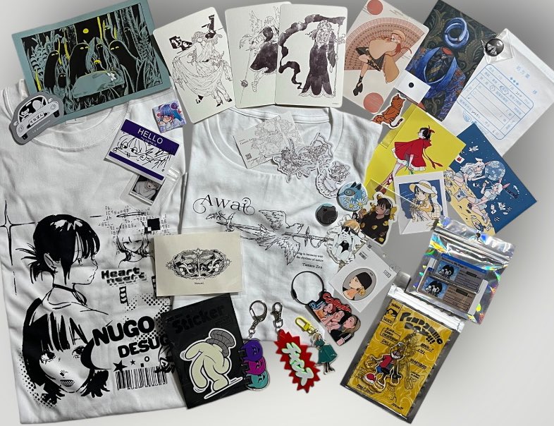 戦利品たち
最後の1時間で走り回りました！！
ありがとうございました！
まだ行きたかったブースはたくさんあった、、