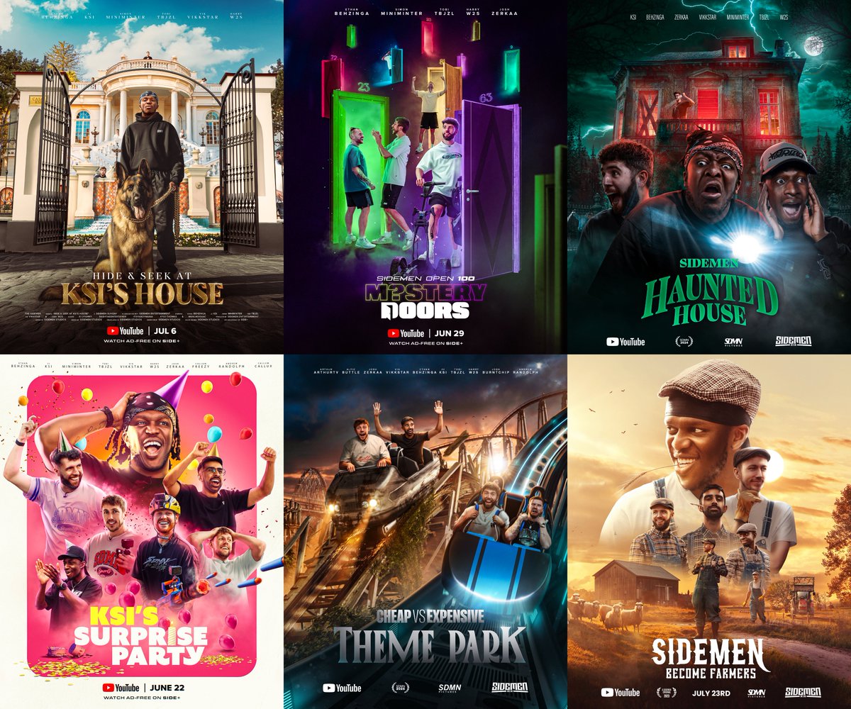 ShortyVisuals's tweet image. Sidemen Sunday Collection 01 🎨