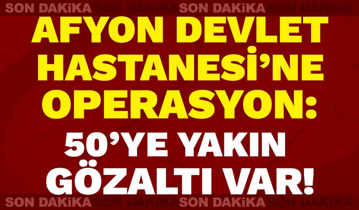 Afyon Devlet Hastanesi’ne operasyon: 50’ye yakın gözaltı var! afyonpostasi.com.tr/afyon-devlet-h…
