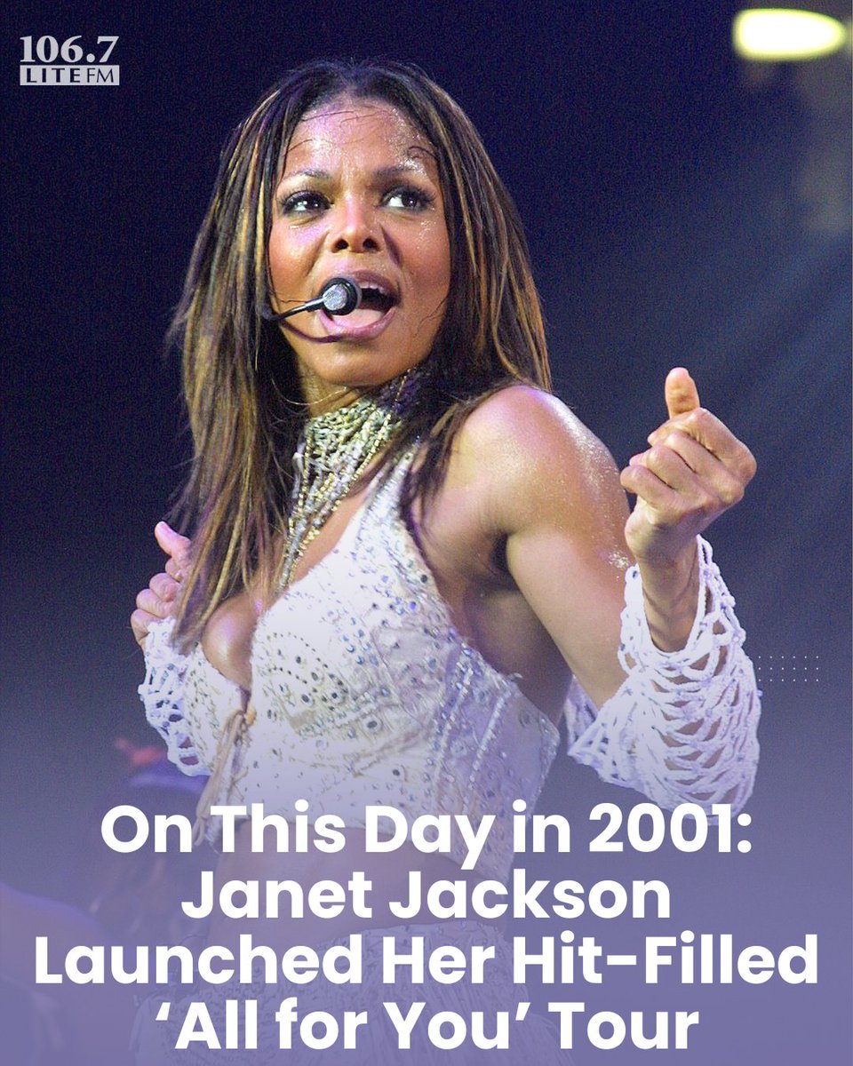 On this day in 2001 Janet Jackson kicked off her All for You Tour 💃 A true icon serving hits and unforgettable style from start to finish 💫