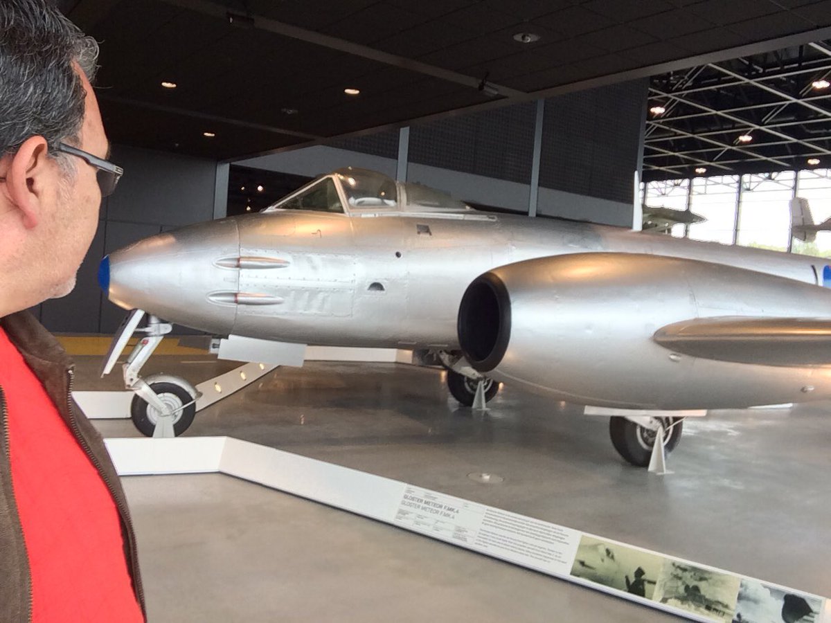 <a href="/ron_eisele/">Ron Eisele</a> A beautiful plane. My country's air force flew it for more than 30 years. Unfortunately, none of them are preserved in good condition, like this one I found a few years ago in the Netherlands. Gloster #Meteor Mk. 4 <a href="/AviacionEcuador/">Aviación Ecuador</a>