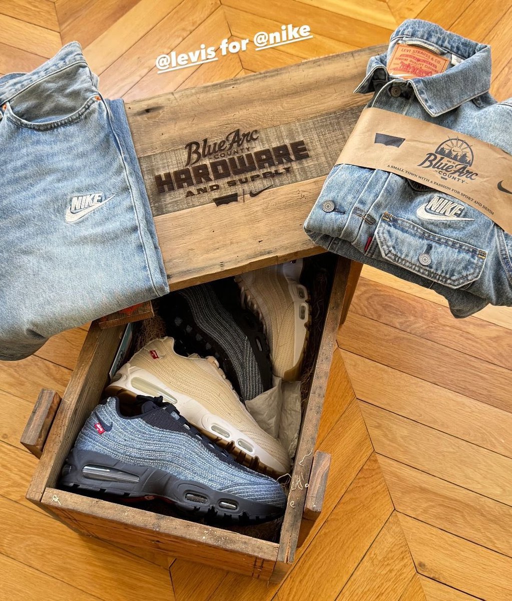 Levi's x Nike Air Max 95 Special Packaging 📦

- $205 USD

• July 10th - levi.com
• July 11th - SNKRS