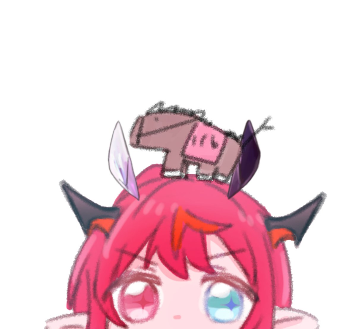 IRyS 「耳忘れてた(耳?)」|じゅnのイラスト