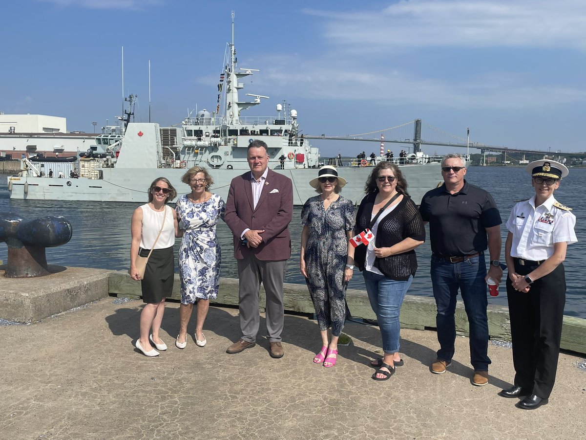 Departure Ceremony for HMCS Edmonton and Yellowknife in support of #OperationReassurance with <a href="/NATO/">NATO</a> Partners.  Always tough for sailors and families to say so long. Best wishes and thanks to those who sail and those who support and love them. #ThankYouForYourService.