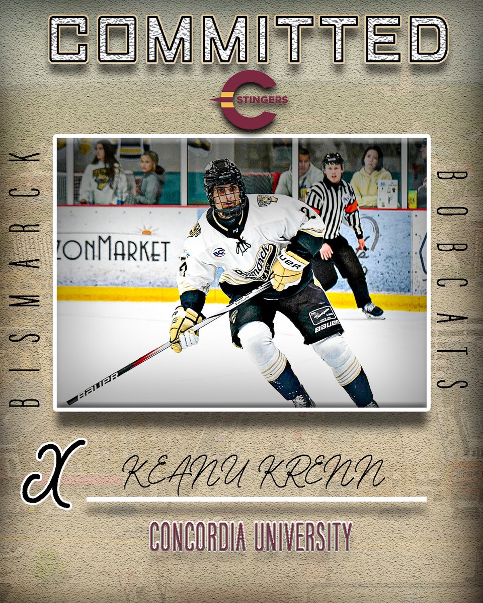 ✍️ COMMITTED ✍️

The Bismarck Bobcats are proud to announce that Forward, Keanu Krenn has committed to continue his academic and hockey career at Concordia University (USports)! We caught up with Krenn to discuss his next steps! Check it out with the story below! Congratulations,
