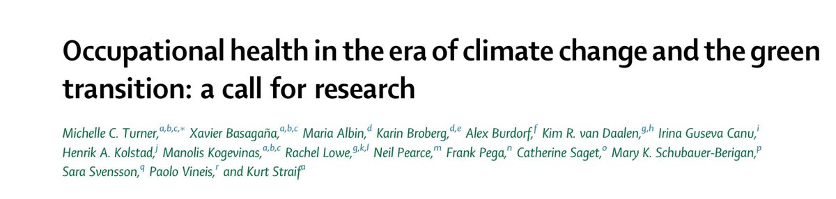 Dr Frank Pega (@frank_pega) on Twitter photo What research do we need to protect the health of workers under climate change?
Our article <a href="/LancetRH_Europe/">The Lancet Reg Health-Europe</a> identifies research priorities, bringing together colleagues from universities, <a href="/ilo/">International Labour Organization</a>, <a href="/IARCWHO/">IARC</a> & <a href="/WHO/">World Health Organization (WHO)</a>
thelancet.com/journals/lanep… What research do we need to protect the health of workers under climate change?
Our article <a href="/LancetRH_Europe/">The Lancet Reg Health-Europe</a> identifies research priorities, bringing together colleagues from universities, <a href="/ilo/">International Labour Organization</a>, <a href="/IARCWHO/">IARC</a> & <a href="/WHO/">World Health Organization (WHO)</a>
thelancet.com/journals/lanep…