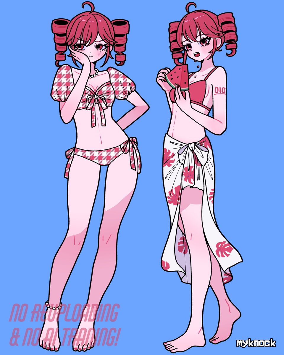 #重音テト
テトさんと水着デート🍉🫧♡ ๋ ࣭ ⁺ ౨ৎ ˖ ࣪ ⊹