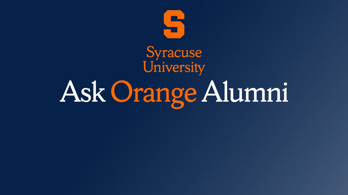 SUAlums's tweet image. It&apos;s never been easier to tap into the experience, knowledge and diversity of the @SyracuseU alumni network! 🍊

Whatever you&apos;re looking for - advice, feedback, connections - Ask Orange Alumni. No login and no password required - just ask a question: askalumni.syr.edu