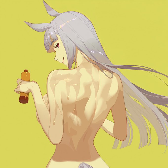 リクエストありがとうございます(大嘘 Hey,can you get my back with some sunscreen? おい、背中によォ、サンオイル塗ってくんねぇか? な背中ゴールドシップ 背中はセーフ、みんな知ってるね