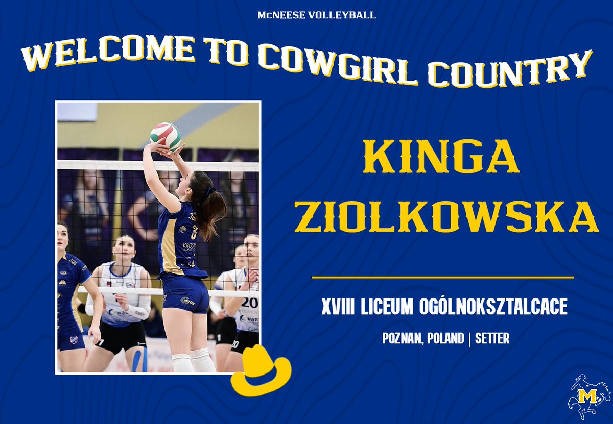 McNeeseVball's tweet image. Welcome to Cowgirl Country, Kinga Ziolkowska! 🤠✨

#GeauxPokes
