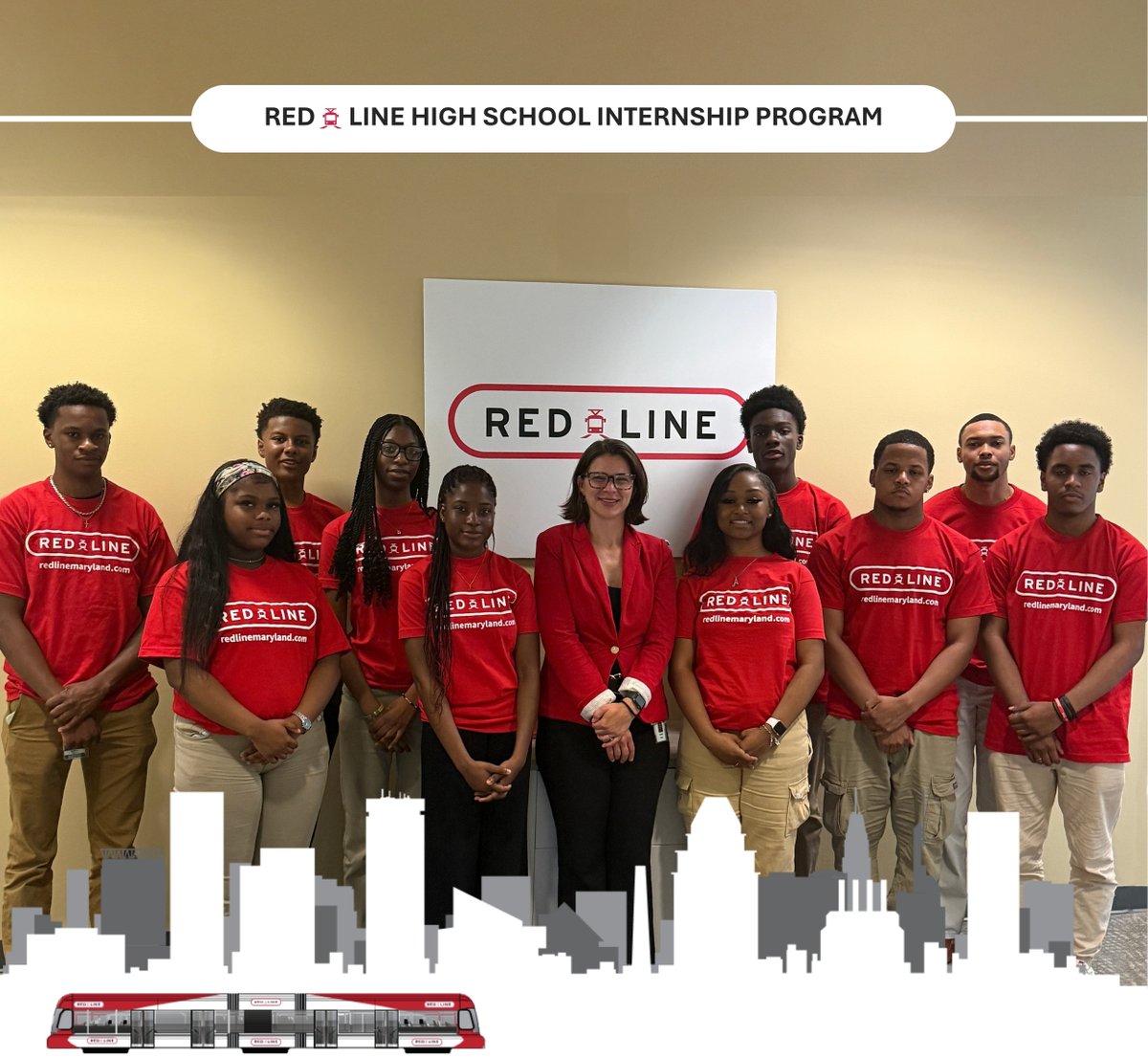 redlinemaryland's tweet image. Welcome to our 11 summer interns!
Follow their journey with the Red Line this summer.
Show them some love by dropping a ♥️ below!
#RedLineBaltimore