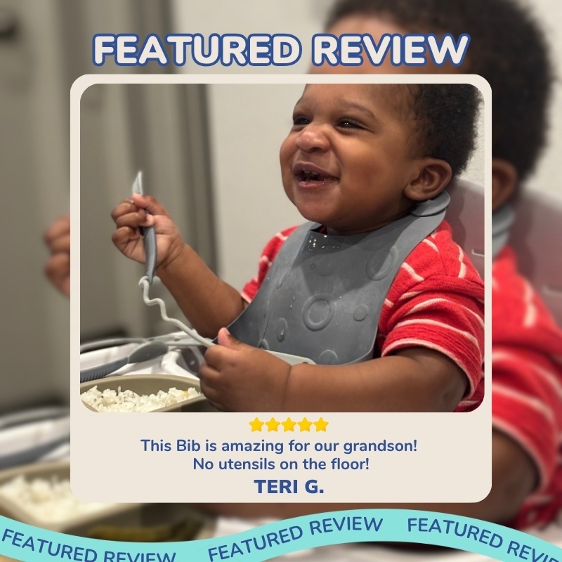 No more mess under the high chair! 🍽 The Busy Baby Bib is a must-have. #busybaby #babyfeeding

Pinterest Title: