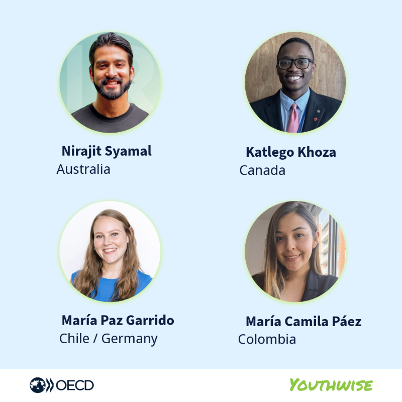 OECD's tweet photo. Young people are shaping policy.

Meet the new #Youthwise cohort bringing fresh perspectives on AI, climate, education and more to the OECD’s work ➡️ https://t.co/BLaB2tLDb5