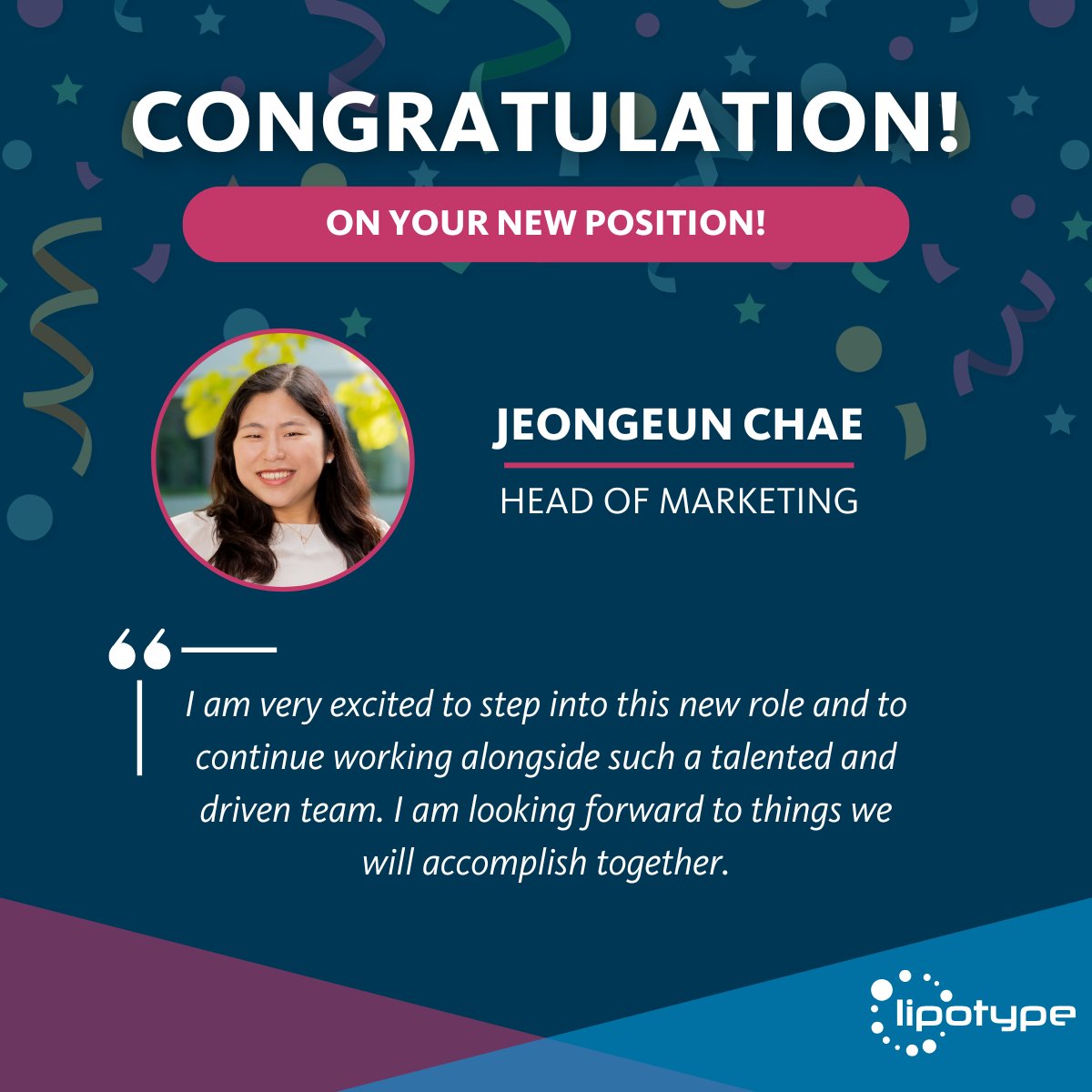 Lipotype (@lipotype_global) on Twitter photo Promotion News: Head of Marketing
---
We are thrilled to announce Jeongeun as the newly appointed Head of Marketing, recognizing her expertise and achievements in strategic marketing with her biological background.
Read more about Jeongeun's story 👉 lipotype.com/2025/07/promot… Promotion News: Head of Marketing
---
We are thrilled to announce Jeongeun as the newly appointed Head of Marketing, recognizing her expertise and achievements in strategic marketing with her biological background.
Read more about Jeongeun's story 👉 lipotype.com/2025/07/promot…