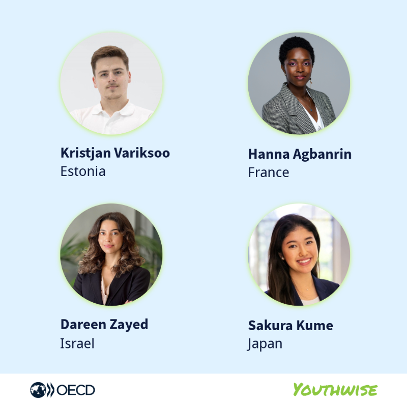 OECD's tweet photo. Young people are shaping policy.

Meet the new #Youthwise cohort bringing fresh perspectives on AI, climate, education and more to the OECD’s work ➡️ https://t.co/BLaB2tLDb5