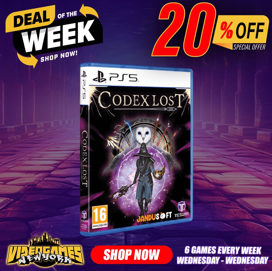 Find the lost grimoires while becoming the ultimate spell slinger in #CodexLost for the #PS5. This open world action RPG is currently 20% off as part of our weekly deals promotion!

Yer a wizard: videogamesnewyork.com/codex-lost-pla… 

View the sale: videogamesnewyork.com/weekly-sale/