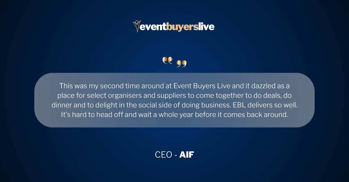 You are in luck John Rostron, the countdown is officially on for #EBL25!🎉

See you in 4 months...

<a href="/AIF_UK/">AIF</a>

#Events #EventProfs