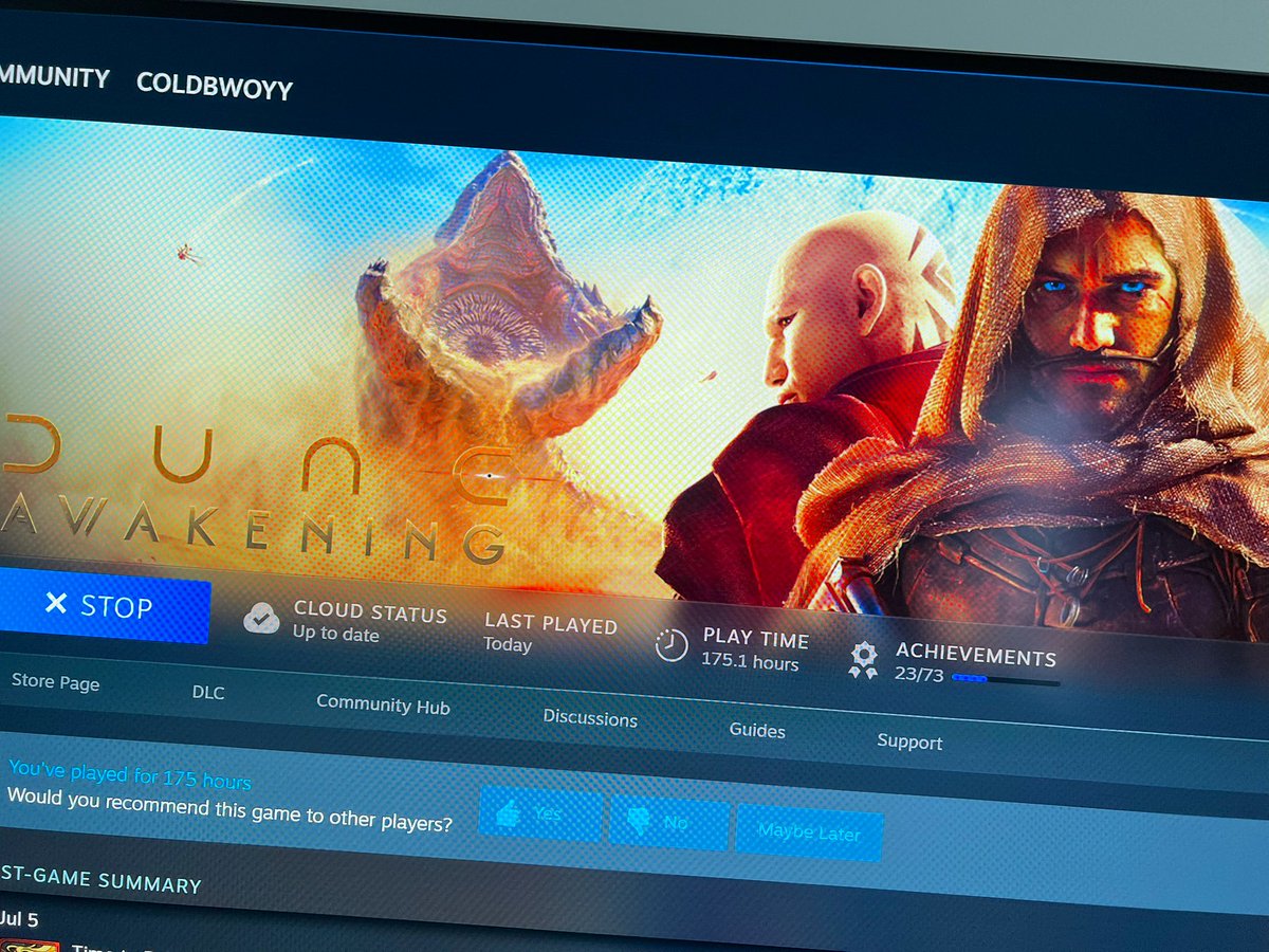 175 hours into Dune Awakening and it’s easily my game of the year so far. I have been so invested in this game that I didn’t even feel the need to make content yet. It’s incredible 💯 #DuneAwakening