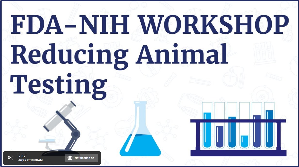 FDA-NIH workshop reducing animal testing