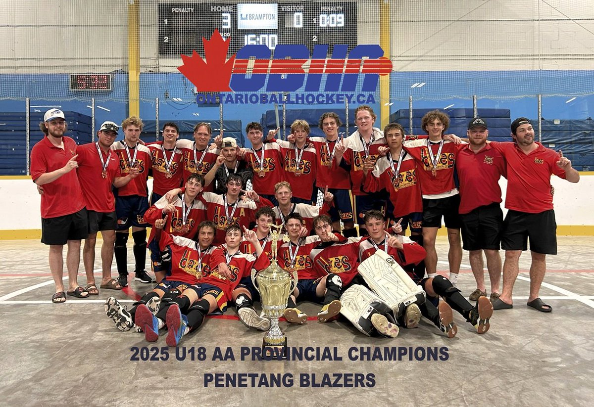 2025 U16 AA Provincial Champions, Penetang Blazers

#CelebratingBallHockeyExcellenceSince1974
#OBHA #BallHockey
#TheTourney
#BecauseItsOurCup
#WeAreBallHockey 
#PlayInTheO
<a href="/CityBrampton/">City of Brampton</a>