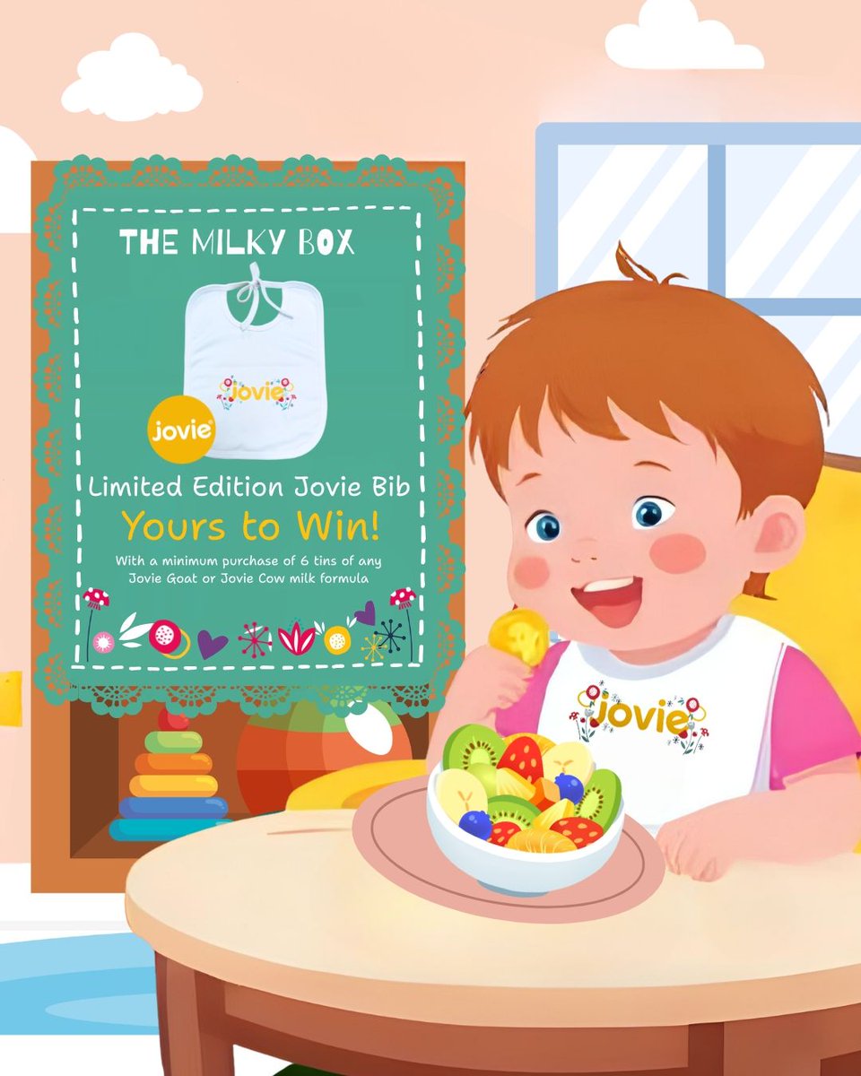 TheMilkyBox's tweet photo. Free Gift Alert! 
Score a Limited Edition Jovie Bib—just for you!
Get yours FREE with every purchase of 6 tins of Jovie goat or cow milk formula.
Stylish, soft, and oh-so-cute—because mealtime should be mess-free and magical! 

https://t.co/3f8U6rMWMt https://t.co/obu3awQr6M