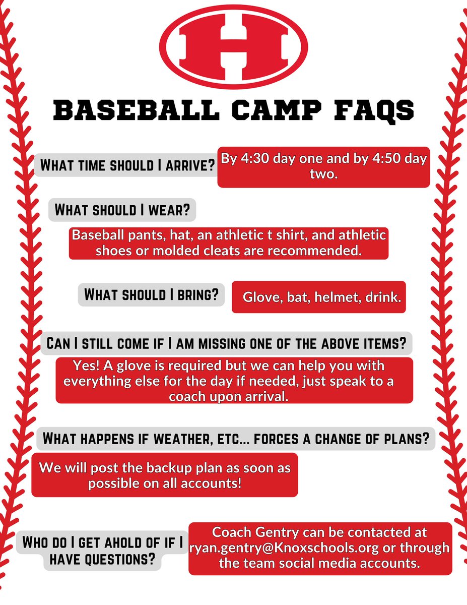 Camp kicks off tomorrow evening!  Registration remains open today and we will be able to accept walk ups tomorrow.  Looking forward to seeing everyone!  Thank you to All-Star Heating and Air Conditioning and Media Prints for helping us get ready!