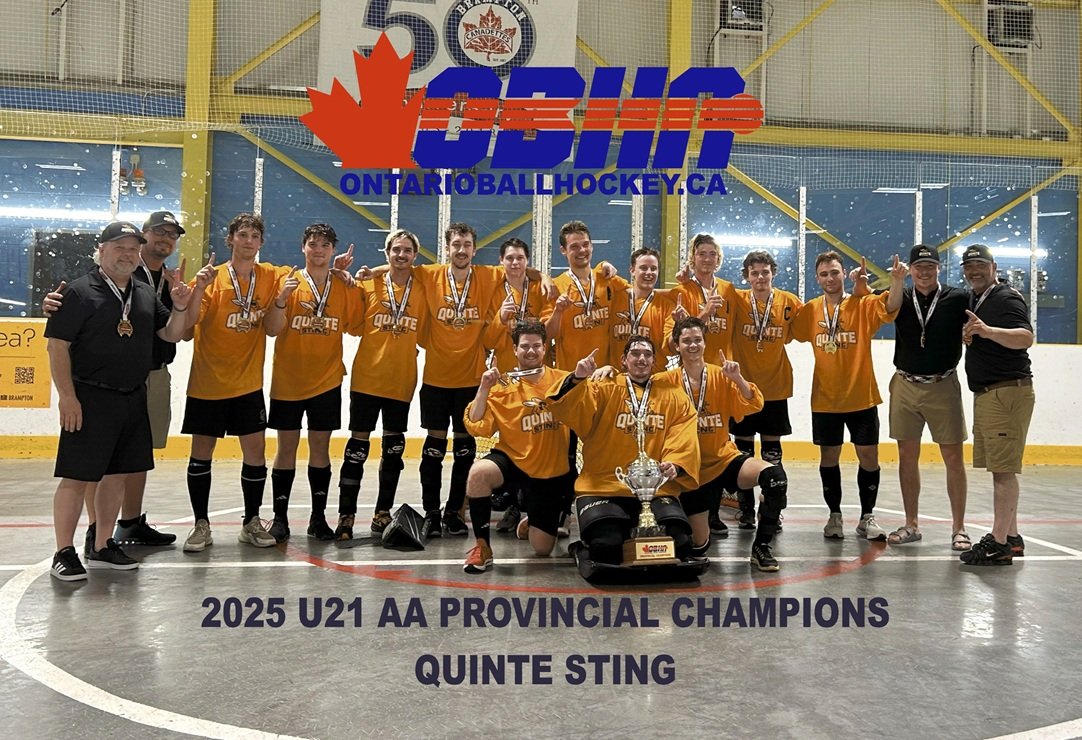 2025 U21 AA Provincial Champions, Quinte Sting

#CelebratingBallHockeyExcellenceSince1974
#OBHA #BallHockey
#TheTourney
#BecauseItsOurCup
#WeAreBallHockey 
#PlayInTheO
<a href="/CityBrampton/">City of Brampton</a>