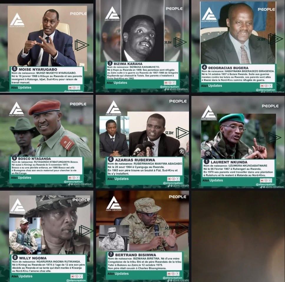 🇷🇼 L'INFILTRATION EN RDC 🇷🇼 

Devrions nous attendre et entendre les tonnerres venant du ciel avec le son des trompettes des anges pour convaincre les inconscients et les corrompus ? 

1️⃣ Moise Nyarugabo
Née Muhizi Mugeyo Nyarugabo, le 16/1/1968 à Kibuye au Rwanda. Il immigre à