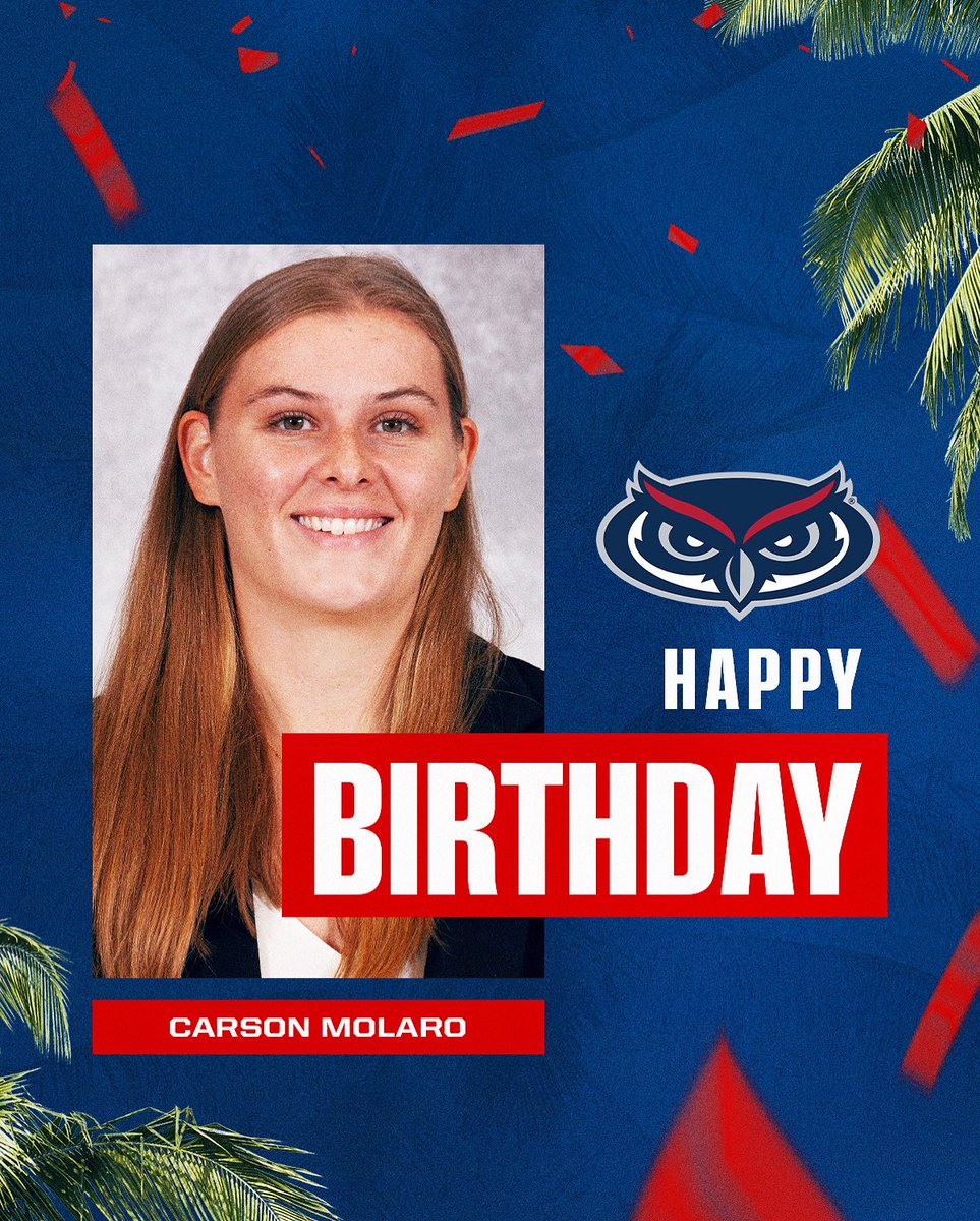 FAUWBB_Hoops's tweet image. Wishing our Strength and Conditioning Coach Carson Molaro a happy birthday!! Hope you have a great day! 🥳🎉
#WIP🏝️