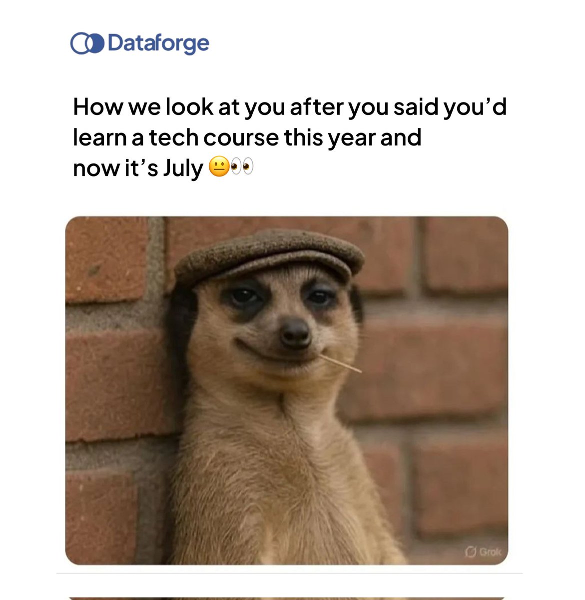 DataForge_LA's tweet image. Don’t let July pass you by! You promised yourself you&apos;d learn a tech skill this year — and guess what? There&apos;s still time
Start today and make 2025 your year of tech growth.

✅ Register now:  tinyurl.com/3v9j59hw

#LearnTech #DataForge #TechSkills #JulyGoals #CareerGrowth