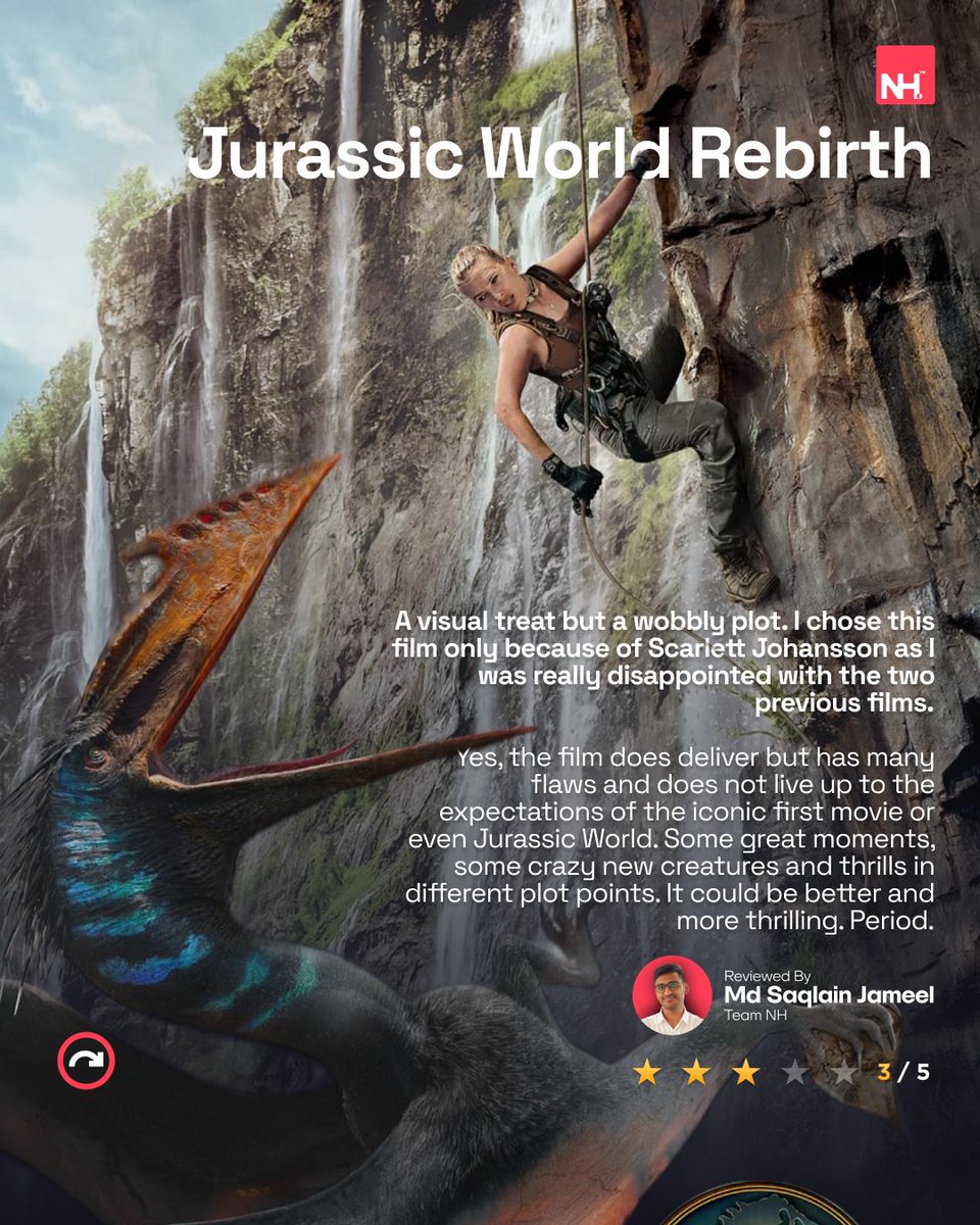 thefootnoteonx's tweet photo. Cine July: What’s Hot & What’s Not
From thrillers to family dramas. July’s picks reviewed.
Which one are you watching? ⬇️
#NHReviews #OTTReleases #CineBuzz #ScarlettJohansson #JurassicWorldRebirth https://t.co/SPDk5eZNZp