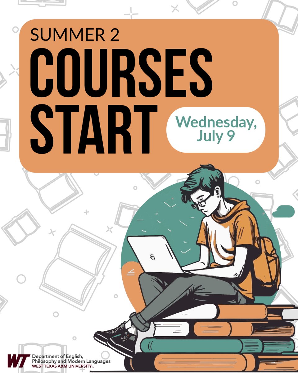 wtamuepml's tweet photo. ☀️Summer 2 is almost here!☀️
 Classes begin Wednesday, July 9, so get ready to dive back in and keep the momentum going. Whether you're just joining the EPML community or have found a home with us—let’s make the most of this short and powerful term!💪📚 https://t.co/MGg73T9foc