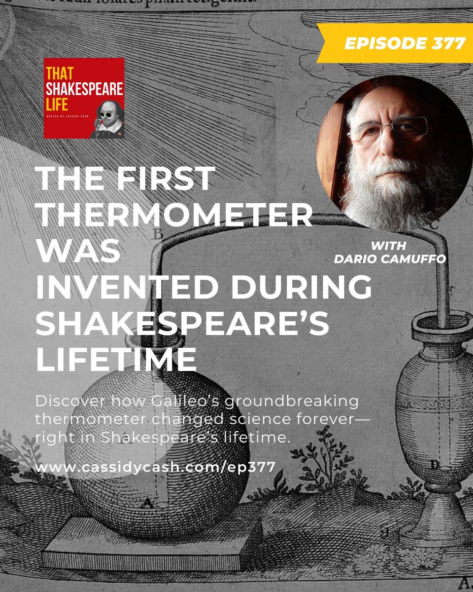 NEW EPISODE: Did you know the first thermometer was invented in Shakespeare’s lifetime? Discover how Galileo’s thermoscope changed science forever! 🎧 cassidycash.com/ep377