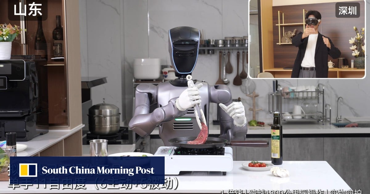 Chinese robot maker Dobot’s humanoid cooks steak from 1,800km away using VR 🤖 🥘

ow.ly/kx3L50WljwZ