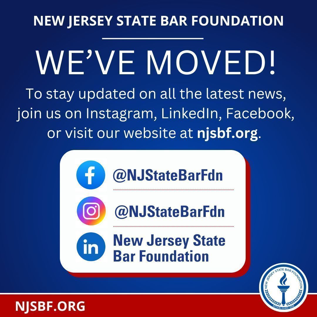 Connect with NJSBF on Instagram, LinkedIn, and Facebook to stay updated on our latest programs and resources. #NJSBF