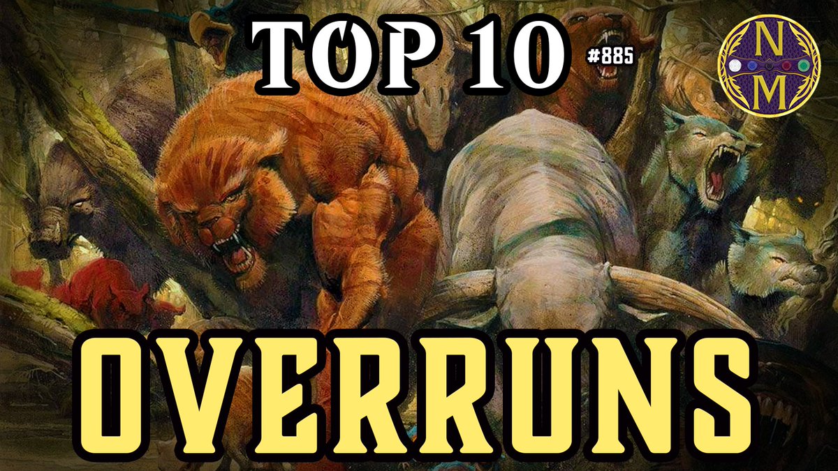 youtu.be/23rhFeNyt-c
In today's #MTGTop10,  I take a look at Overrun effects -- in other words, mass pump effects that grant Trample. #mtg #magicthegathering
