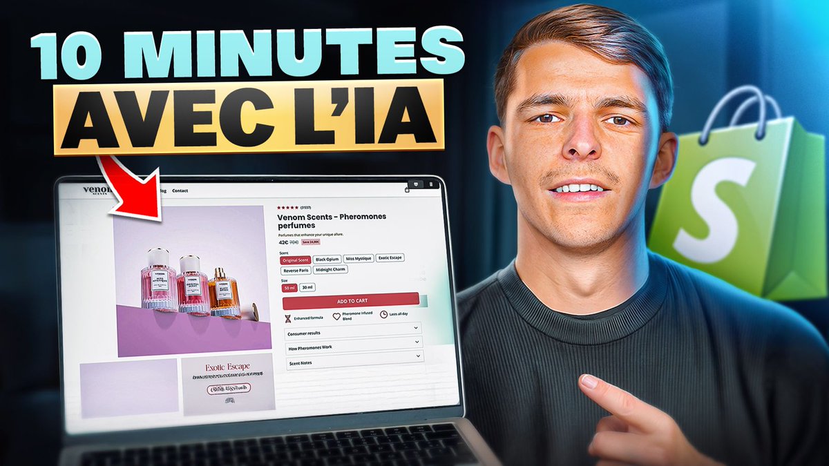 sebastienLRS1's tweet image. 🧠 Comment créer une boutique Shopify avec l’IA en 10 minutes ! 

⚡ Site optimisé conversion
🧱 Plus simple qu’un page builder
🚀 Idéal pour tester vite et bien

👉 RT + commente « IA » pour recevoir la vidéo (follow obligatoire pour DM)