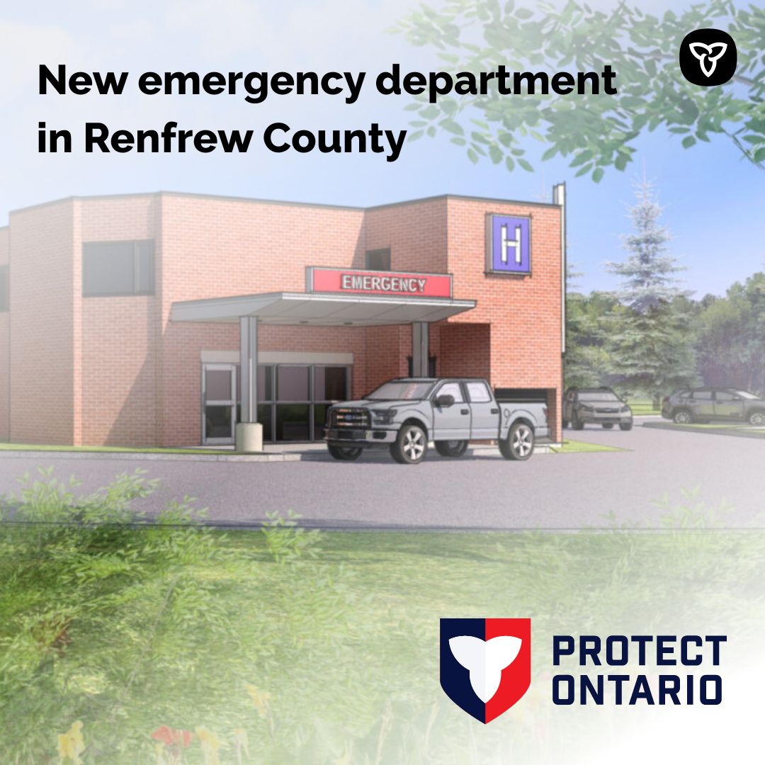 ON Infrastructure (@oninfra) on Twitter photo #DYK construction has started to expand the St Francis Memorial Hospital’s emergency department which will boost access to <a href="/RenfrewCounty/">County of Renfrew</a> emergency services.
Learn more : news.ontario.ca/en/release/100…
#healthcare #infrastructure #DYK construction has started to expand the St Francis Memorial Hospital’s emergency department which will boost access to <a href="/RenfrewCounty/">County of Renfrew</a> emergency services.
Learn more : news.ontario.ca/en/release/100…
#healthcare #infrastructure