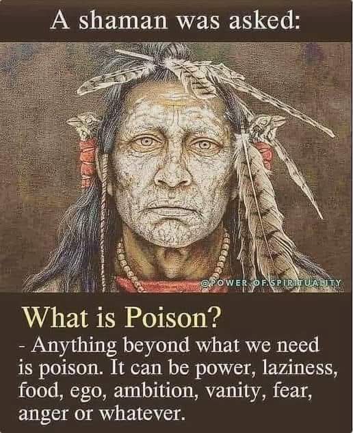 Good Morning ❤️💕

As we go about our everyday life, we should stay vigilant to the ‘poisons’ around us. Don’t get saturated by them. 

‘Poison’ can ruin, vitiate, or corrupt us. Hatred especially can  poison the mind.

Stay true to self, stay positive &amp; enjoy your day..❤️💕
