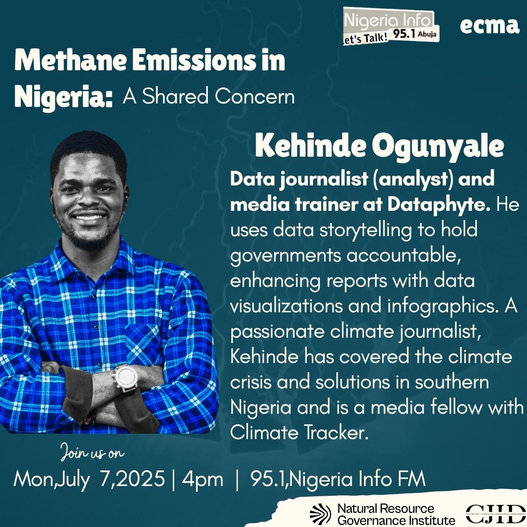 We’re going live to unpack how methane emissions affects us all—regulators, operators, communities, and you.

Let’s talk!
🕒 4:00 PM Today
📻 95.1 Nigeria Info FM