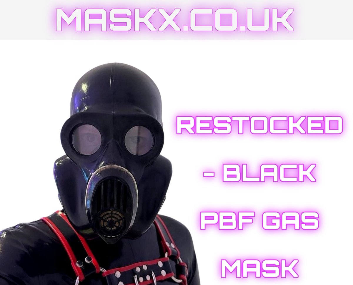 Happy Gas Mask Monday! 🖤 We're bringing the PBF back into stock to celebrate 🥵 A stunning Gas Mask that also creates an incredibly intense feeling for the wearer 😈 #MASKX Maskx.co.uk