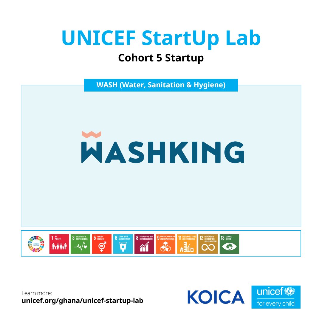 UNICEFStartups's tweet image. Washking Ghana is rethinking toilets to improve hygiene, dignity, and health in underserved communities, supporting #SDG 6 and better outcomes for children.

The Lab will support them to refine their solution to create healthier environments where every child can grow and thrive.