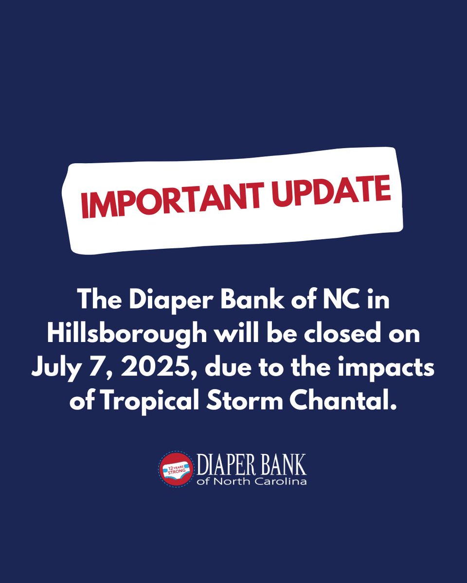 DBNC in Hillsborough will be closed on 7/7. Remnants of Tropical Storm Chantal brought flash flooding to the area, including right up to our dock! OUR STAFF AND THEIR FAMILIES ARE ALL SAFE! Stay tuned to our socials for updates on closures &amp; coordinated disaster response efforts.