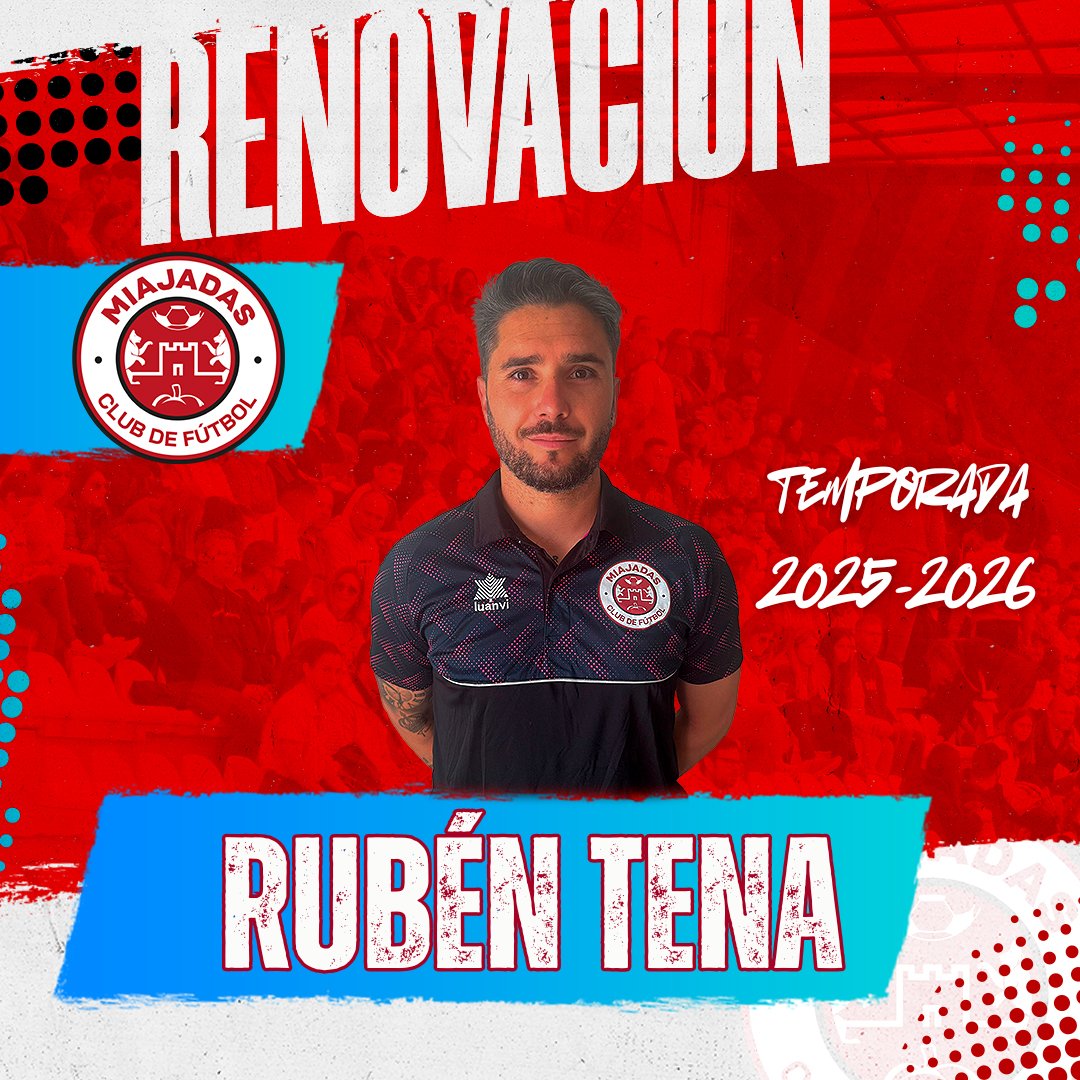 ⚪️🔴 RENOVACIÓN 🔴⚪️

📣 OFICIAL | Rubén Tena continuará formando parte del cuerpo técnico como segundo entrenador para la temporada 2025-2026 🙌

Su compromiso, trabajo constante y pasión por nuestros colores son clave para el crecimiento del equipo 🧠💪

#JuntosSubimos