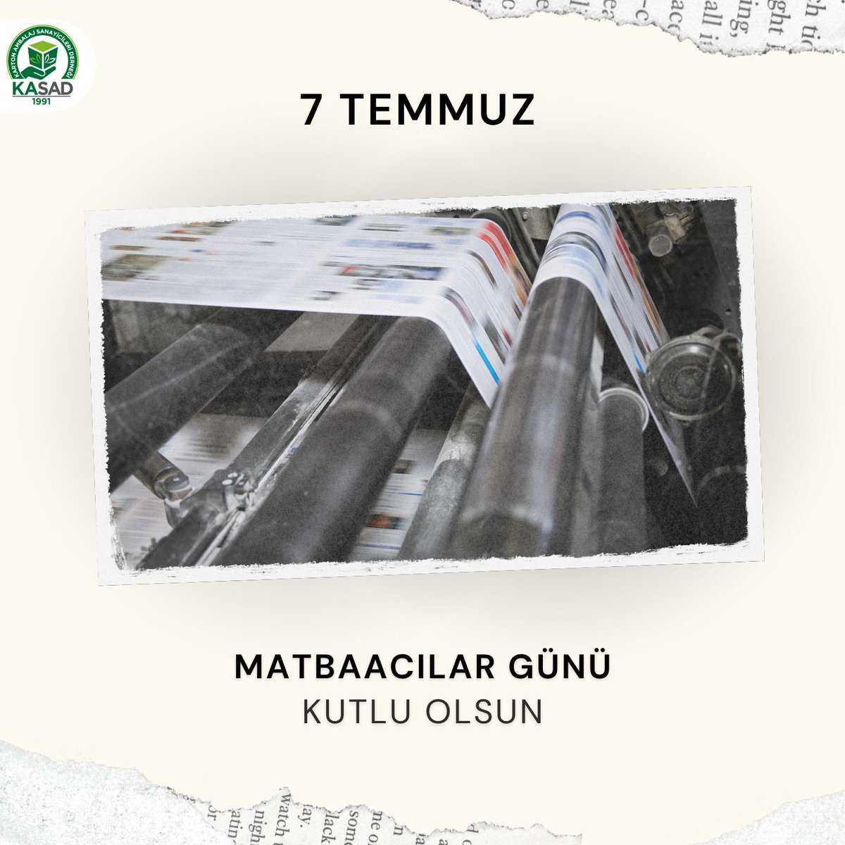 sanayicileri's tweet image. Yüzyıllardır bilginin yayılmasını ve ambalajın değer kazanmasını sağlayan tüm matbaacıların 7 Temmuz #MatbaacılarGünü’nü kutluyoruz! Karton ambalaj sektörünün ayrılmaz parçası olan matbaa emekçilerine teşekkürlerimizle. 💙

#KASAD #KartonAmbalaj #BaskıSanatı #MatbaacılarGünü