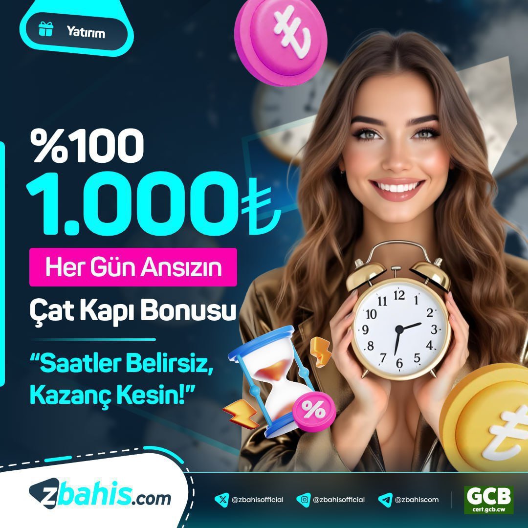 🚨 BELİRSİZ SAATLERDE, KESİN KAZANÇ  🚨

💎 Şuan AKTİF 💎

👏1000₺ Çat Kapı Bonusu şimdi sizlerle

⏰ Her gün Rastgele bir saatte Açılıyor ve yine tamamen Sürpriz bir anda Kapanıyor.

🕐 5 SAAT mi Aktif, Yoksa sadece 🕐 5 DAKİKA mı❓ Kim bilebilir❓

⭐ cutt.ly/zbahis⭐